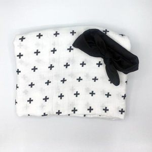 Swaddle Set, Baby Blanket Set with Headband